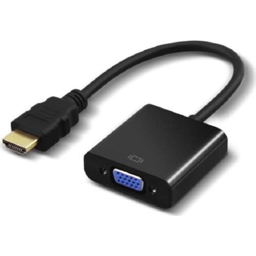 HDMI to VGA Adapter Converter HDMI Cable Support Full HD 1080P HDTV HDMI Male to VGA Female For PC Laptop 500pcs/lot