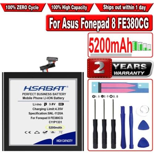HSABAT 5200mAh C11P1331 Battery for Asus Fonepad 8 FE380CG Tablet PC