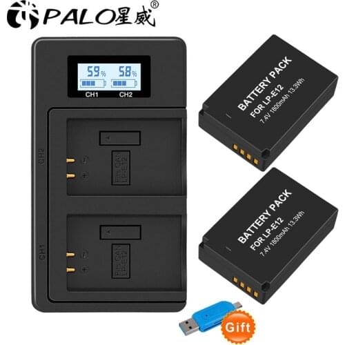 For LP-E12 Battery LPE12 LP E12 Camera Batteries For Canon EOSM M10 M50 M100 Rebel SL1 100D KISS X7