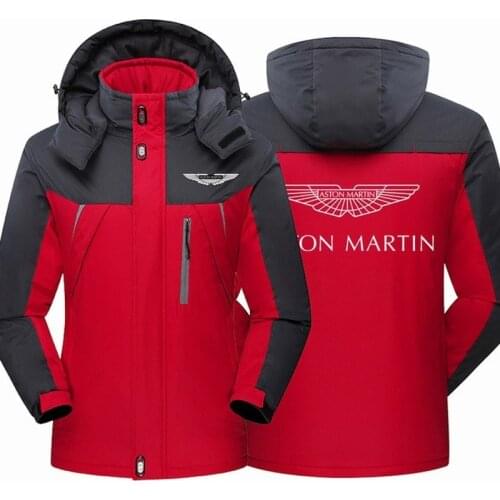 Aston Martin Coupe Mens Clothing Fleece Waterproof Fishing Jackets Winter Fashion Thicken Slim Zipper Warm High Quality Outwear