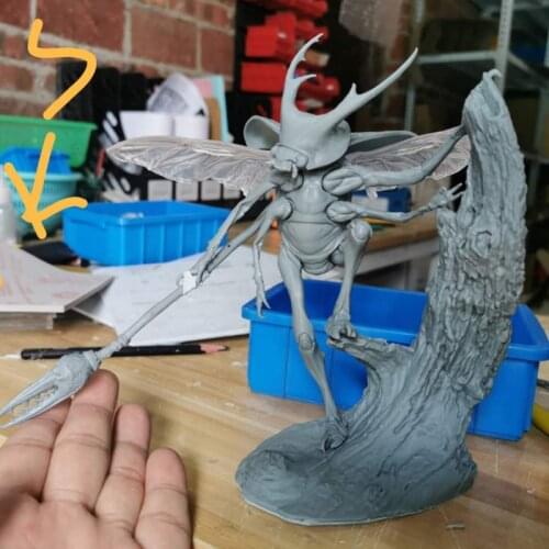 GK Handmade White Model Beetle Warrior Resin Unpainted Kits Spot Size:20CM