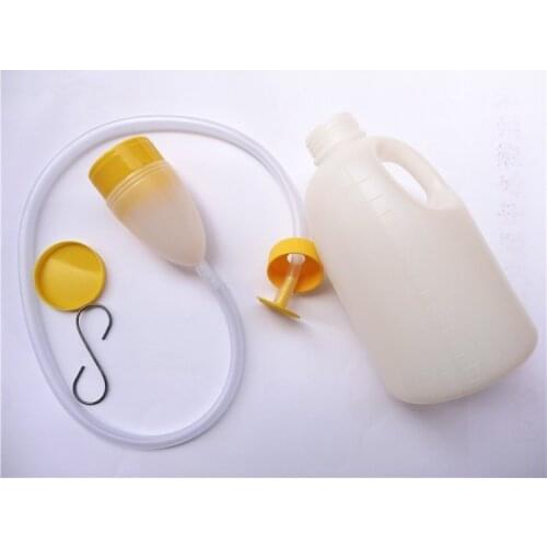 Free shipping 1700ml Men pee pot with multifunction bed urinal pipe connected urinal bottle urine pot