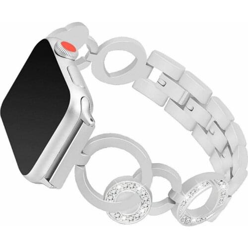 Bling Crystal Jewelry Bangle Strap for Apple Watch Band Series 1 2 3 4 Women Metal Bracelet for iWatch 42/44mm 38/40mm Band
