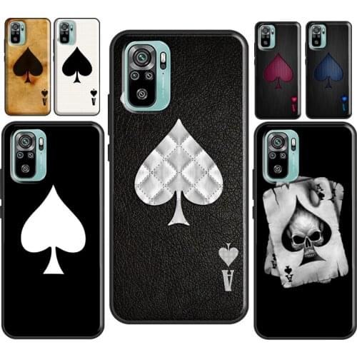 Ace of Spades For Xiaomi Redmi Note 10 9 Pro 7 8T 9S Note 8 Pro Case For Redmi 9A 9 9C 9T K40 Coque