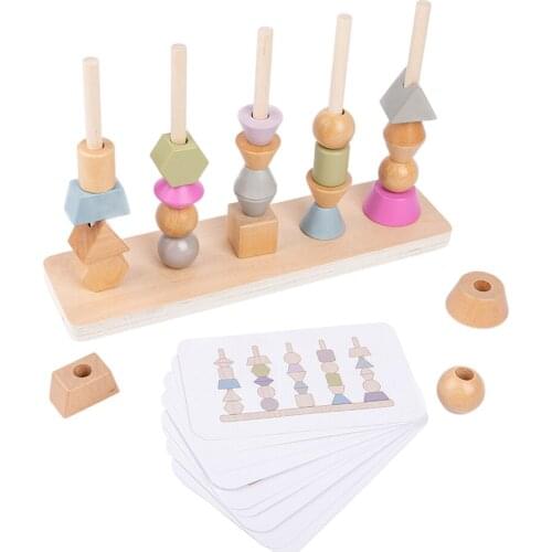 Wood Shape and Color Matching Toys Logic Puzzle Early Learning Fun Interactive Toy Develop Motor Skills Birthday Gift