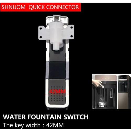 Water Dispenser Accessories Faucet Switch Hot And Cold Water Mouth Black Piano Key Press Type Horizontal Plate Fixed Long Strip
