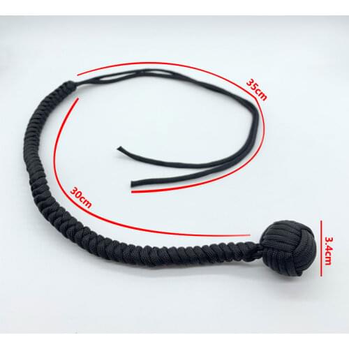 DIY Monkey Fist Whip Bracelet Outdoor EDC Self Defense Rope Steel Ball Broken Window Breaker Personal Safety Keychain Tools
