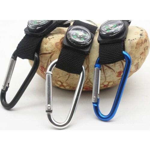 D buckle travel mountaineering compass outdoor key buckle multifunctional plastic compass gifts