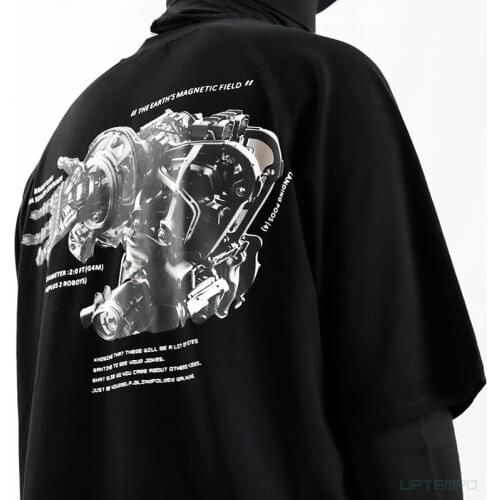 Whyworks 21ss robot arm print t-shirt cotton techwear aesthetic streetwear punk