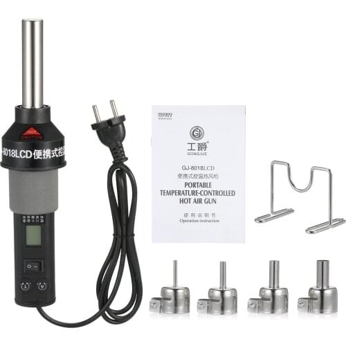 GT-8018 LCD 220V /110v 450W Degree Adjustable Electronic Heat Hot Air Gun Desoldering Soldering Station+Electric Soldering Iron