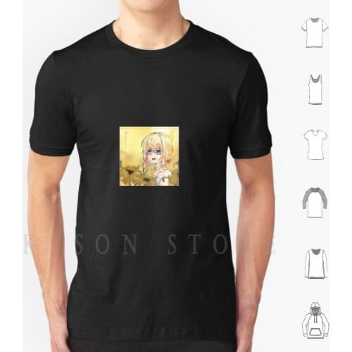 Oc Sunflower Girl T Shirt Diy Big Size Cotton Anime Animegirl Sunflower Kawaii Cute Moe Loli