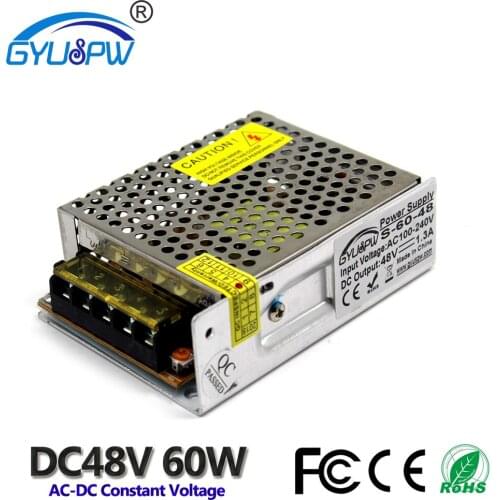 Switching Power Supply DC 48V 1.3A 60W Power Source Transformer AC100-240V Input to DC48V SMPS For LED Lighting CNC 3D Print