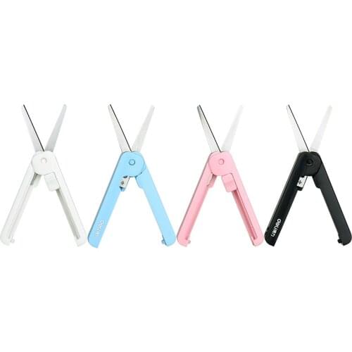 Candy color Mini convenient retractable multi-functional scissors, student creative manual class safe home small scissors