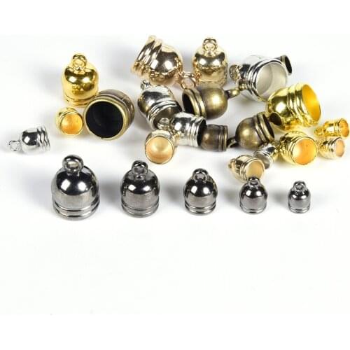 20-50Pcs/Lot Bracelet End Tip Tassel Caps Necklace Earrings DIY Accessories Fringe Plastic End Caps For Jewelry Making Supplies