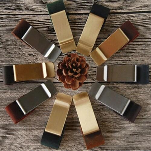 Retro Notebook Leather Brass Pen Holder Metal Pen Insert Stainless Steel Pen Slot Brass Pen Loops Engrave Name Costom Logo