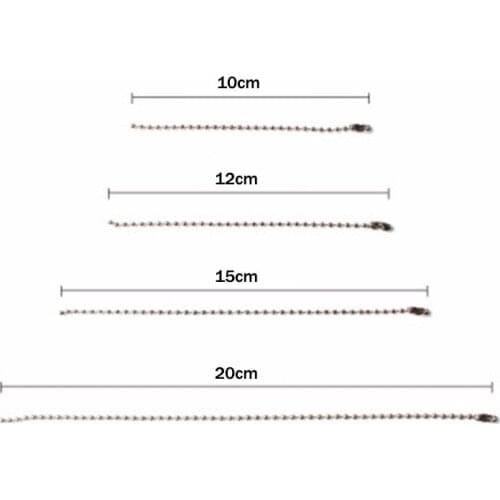 ACLOVEX 20pcs/lot 2.4mm Metal Ball Bead Chains Bulk With Connector Rhodium Color Iron Necklace Chain For Diy Jewelry Making