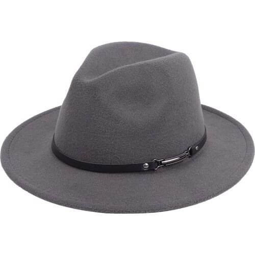 Trendy Womens Felt Fedora Hat Wide Brim Panama Cowboy Hat Soft Brim Sun Hat Suitable For Beach Church Wholesale Winter Spring