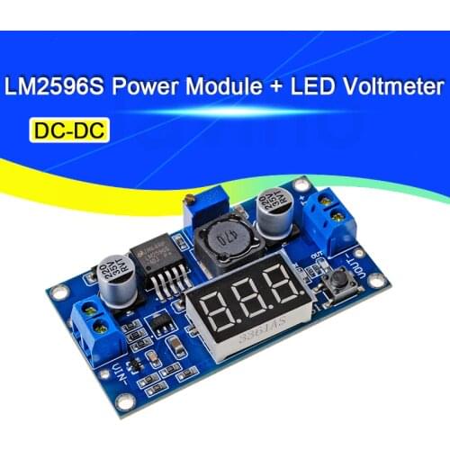 Javino LM2596S Power Module + LED Voltmeter DC-DC Adjustable Step-down Power Supply Module with Digital Display