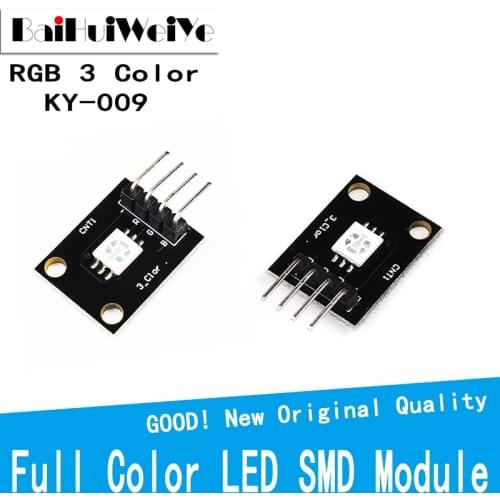 10PCS/LOT KY-009 5050 PWM Modulator RGB SMD LED Module 3 Color Light For Arduino MCU Raspberry CF Board Three Primary Color