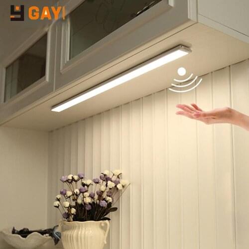 HOT Motion Sensor Night Light Portable Wireless Cabinet Lamp USB Recharge 2W 3W 5W Kitchen Closet Cupboard Stairs Corridor DC 5V