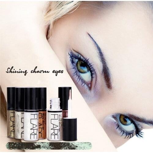 Professional New Shiny Eye Liners Cosmetics for Women Pigment Silver Rose Gold Color Liquid Glitter Eyeliner Cheap Makeup Beauty