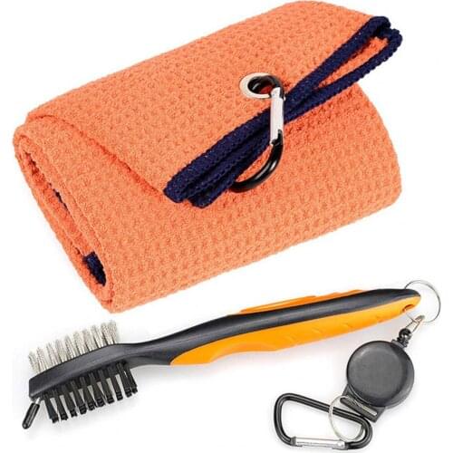 Water Absorption Polyester Golf Cleaning Brush with Towel for Cleaning