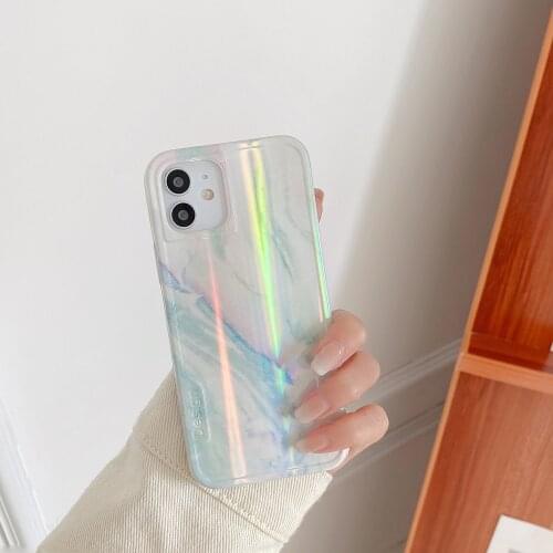 Aurora Bling Phone Case for IPhone 11 12 Pro Max 12Pro Silicone Shockproof Cover Coque for IPhone X XR XS Max 7 8 Plus 12 Funda
