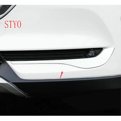 STYO Car ABS Chrome Front Fog Light Cover Trim Eyebrow Molding For Mazdas CX-5 CX5 2017 2018