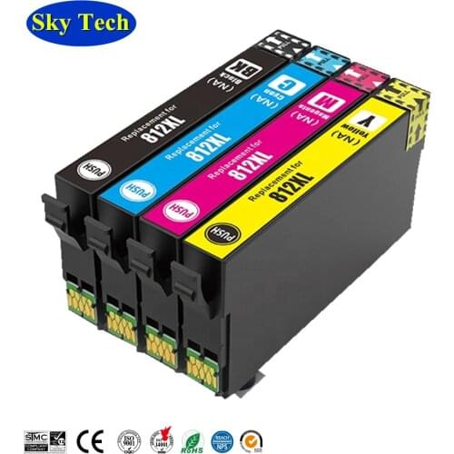 T812 XL Compatible ink cartridge 812XL T812 Printer Ink Cartridge T812 for Epson WF EC-C7000 WF-7820 WF-7830 WF-7840. NA/AU