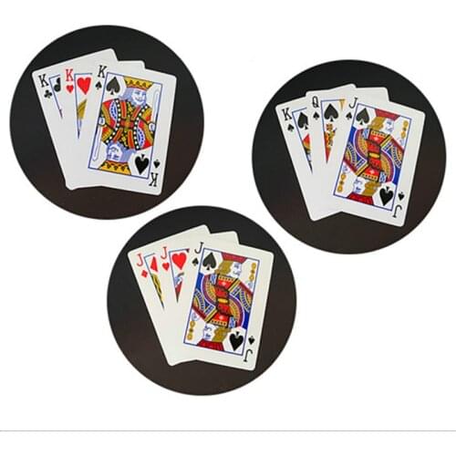 Three Card Change Playing Cards Poker Magic Tricks Close Up Street Illusion Gimmick Mentalism Kid Child Puzzle Toy Magia Card