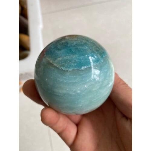 1pc Beautiful natural blue sky stone crystal ball natural crystal reiki healing 60-65mm