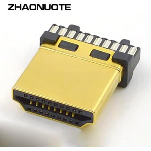 10pcs DC Power Supply Plug Socket Data Cable Connection Line Male HDMI19PIN Welding Line Type Head USB Connector