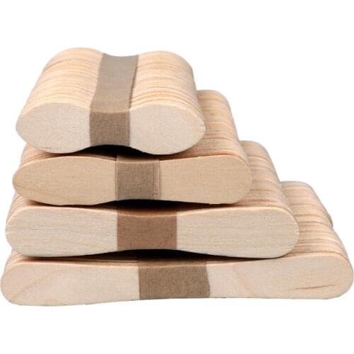 100pcs/50pcs Natural Wood Ice Cream Sticks Food Grade Flat Pudding Cake Tasting Sampling Handy Art Crafts Cakesicle Stick