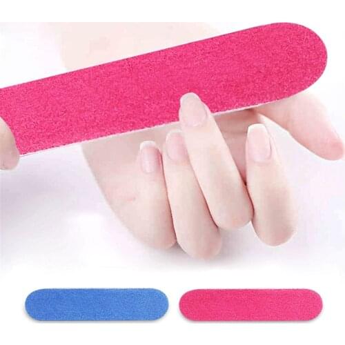100Pcs Disposable Mini Wooden Nail File Double Nail Polish Sanding Buffer Strips Grinding Polishing Manicure Care Tools