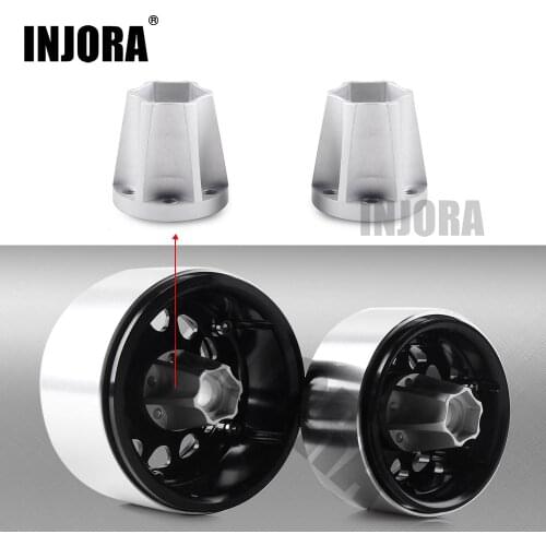 2Pcs Aluminum Alloy 1.9 2.2 Wheel Rim Hub 12MM Wheel Hex for 1/10 Traxxas TRX4 Axial SCX10 D90 CC01 RC Crawler Car