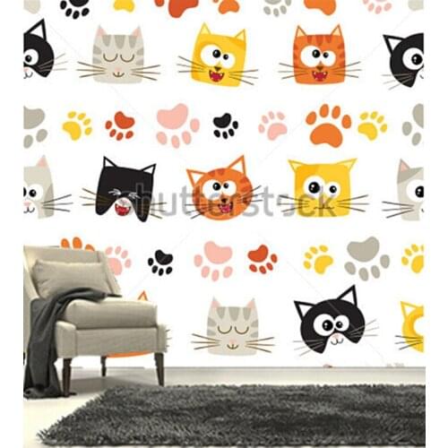 The custom 3D murals,cute cartoon cats papel de parede,living room sofa TV wall bedroom wall paper