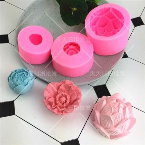 4pcs 3D Flower Cake Silicone Mold Fondant Cake Decorating Chocolate Candy Molds Kitchen Baking Cake Tools