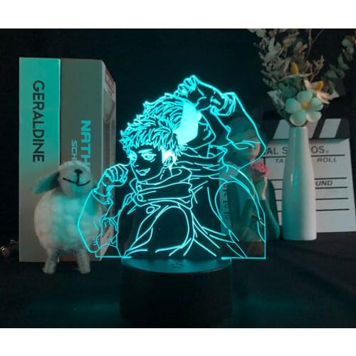 Anime Lamp Satoru Gojo Jujutsu Kaisen Led Night Light Yuji Itadori Birthday Gift Manga Figurine 3D Lighting Kawaii Room Deco
