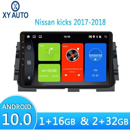 Auto Radio Android 10.0 For Nissan Kicks 2017-2018 Central Multimedia Player System GPS Navigator WIFI HD Touch Toughened Screen