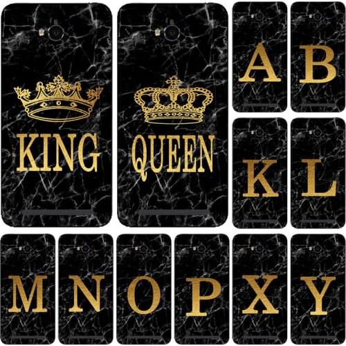 Phone Case For Asus ZenFone Max ZC550KL 5.5" Marble Golden alphabet background Soft Print Cover