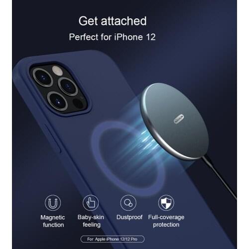 NILLKIN For iPhone 12 Pro Case Magnetic Safe Silicone Phone Cover For iPhone 12 Pro Max / 12 mini Full Cover Phone Case