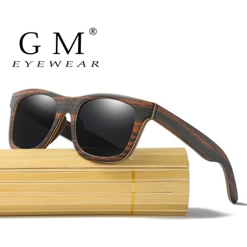 GM Handmade Wooden Sunglasses Polarized Handmade Bamboo Sunglasses and Support DropShipping / Provide Pictures S043