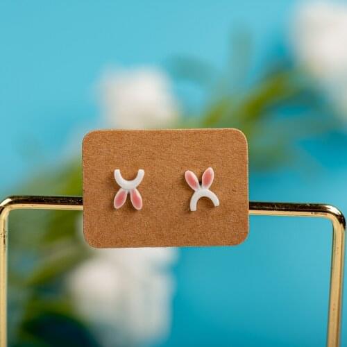 Porcelain Multicolor Ceramic Earrings Anti-allergic Cartoon cute little animal jewelry #LY530 atacados para винтажные украшения