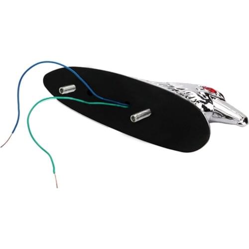 Chrome Eagle Head Ornament Statue Motorcycle Bike Mudguard Luminous