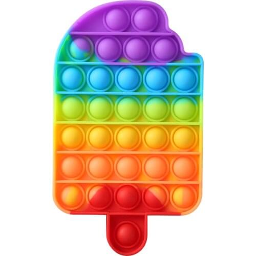 Anti Stress Relief Toy Kids Adult Push Bubble Pop It Ice Cream Board Game Gifts Pressure Reduction Fun Creative Gifts