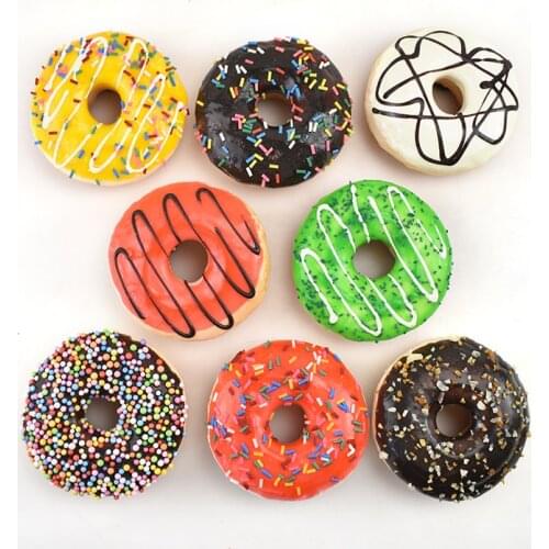 10-17cm Artificial Simulation doughnut fridge message magnet souvenirs,Simulation Food Magnet For Kids Message Holder decoration