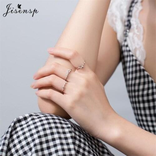 Jisensp Adjustable 925 Sterling Silver Twelve Constellation Opening Ring for Women Zodiac Sign Star Finger Rings Fine Jewelry