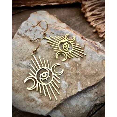 Watchful Eye Earrings / Gold Statement Earrings / Seeing Eye Earrings
