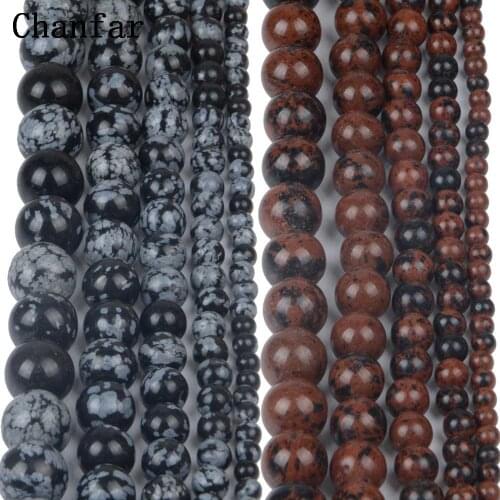 Snowflake Stone Golden Swan Round Stone Beads Jewelry 4mm 6mm 8mm 10mm 12mm Beads Finding