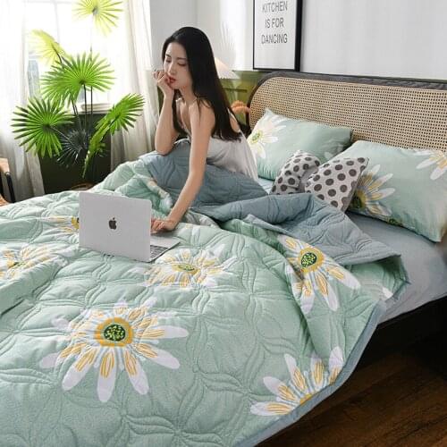 Summer Washed Quilt Air-conditioning Soft Thin Blanket For Newborn Towel Muslin Sofa Blanket Breastfeeding Cover